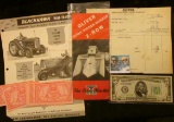 Three-pieces of Oliver Plow/Corn Picker-Husker 2-Row advertising and memorabilia including on the 