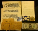 A early 1900 packet containing a magician's Card Trick; 1905 Letter on letter head 