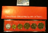 1971 Israel Official Mint Set, all coins and specially mint-marked and all sets are numbered. (6 Pie