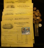 Over One dozen invoices dated 1912-1919 from 