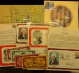 Mount Rushmore, (2) different George Washington, & a Thomas Jefferson First Day of Issue Covers with