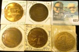 1858-1983 Wheatland, Iowa Quasquicentennial Medal, 39mm, brass, BU; 1882-1982 Oakland, Iowa Centenni