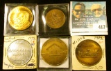 1882-1982 Willey, Iowa Centennial Medal, brass, 39mm, BU; 1875-1975 Bussey, Iowa Centennial Medal, b