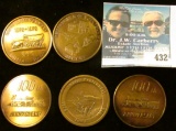 (5) Different Iowa Centennial Medals, includes: Ankeny, Gilman (#995), Kellerton, Ellston, & Elberon