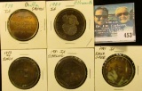 (5) Different Iowa Centennial Medals, includes: Early, Earling, Eagle Grove, Ellsworth, & Grafton, I