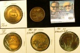 (5) Different Iowa Centennial Medals, includes: Bayard, Beaconsfield, Cushing, Lincoln (500 mtg.), &