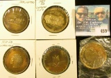 2005 Emmetsburg, Iowa Irish Dollar, brass, 39mm, BU; 1854-1979 Grinnell, Iowa 125th Year Medal, bras