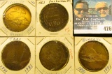 (5) Different Iowa Centennial Medals, includes: Runnels, Rockwell City 1st Issue, #250, Thor, Portsm