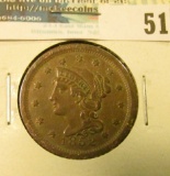 1852 U.S. Large Cent, Very Fine.