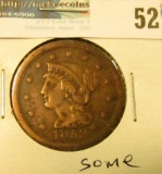 1853 U.S. Large Cent, Fine, some corrosion.