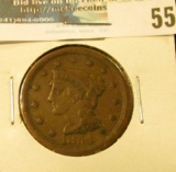 1854 U.S. Large Cent, Fine.