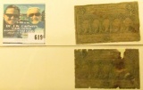 TWO FIFTY CENT POSTAL CURRENCY FRACTIONAL NOTES WITH GEORGE WASHINGTON