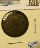 NETHERLANDS UTRECHT DUIT DATED 1765- KM NUMBER 91-A