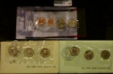 1979, 1980, AND 1999 THREE PIECE SUSAN B ANTHONY SETS.  EACH SET HAS THREE DOLLARS IN IT.  EACH SET