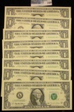 8 CRISP AND CONSECUTIVE ONE DOLLAR STAR NOTES SERIES 1995