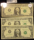 TWO SERIES OF 1988-A ONE DOLLAR STAR NOTES IN CONSECUTIVE ORDER. I AM ALSO INCLUDING AN EXPERIMENTAL