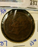 1838-M ONE DECIME COIN FROM MONACO - KM NUMBER 97.1