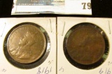 1918 & 1919 Canada Large Cents, VG.