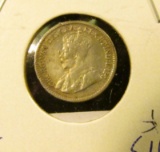 1913 Silver Canada Half Dime.