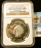 1980 IASILVER 40mm NGC slabbed SAC CITY 125TH ANN #1960 MEDAL PF 63 ULTRA CAMEO.