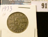 1933 Canada Nickel, slightly better grade.