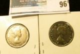 1956 & 57 High Grade Canada Nickels.