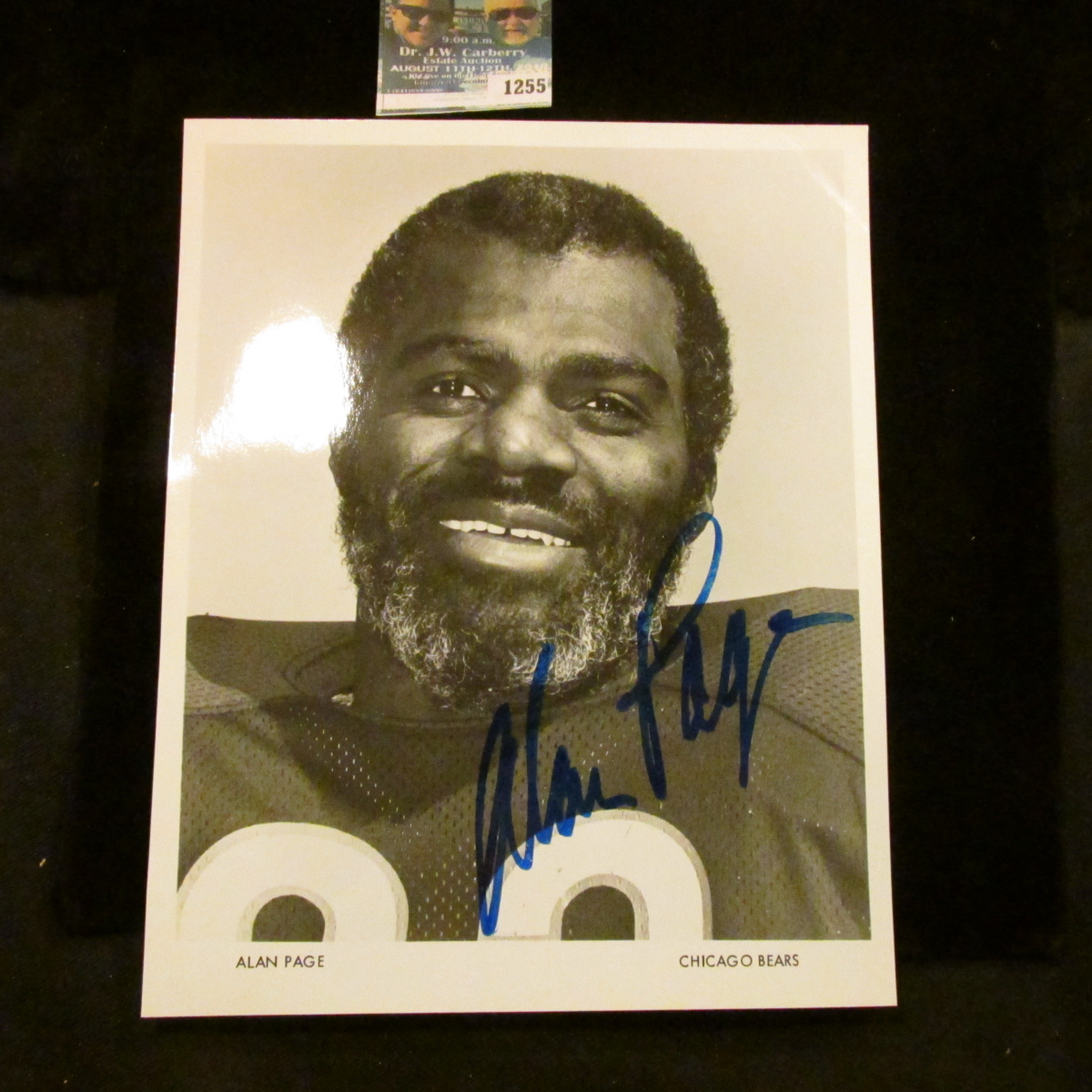 1255 _ Autographed Photo of Alan Page of the