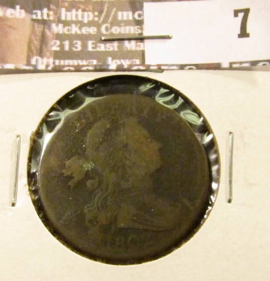 1802 Large Cent, Very Good, corrosion.