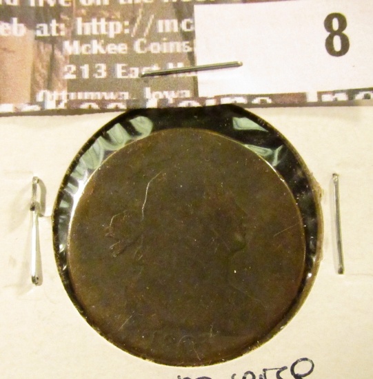 1803 small date Large Cent, AG, reverse scratches.