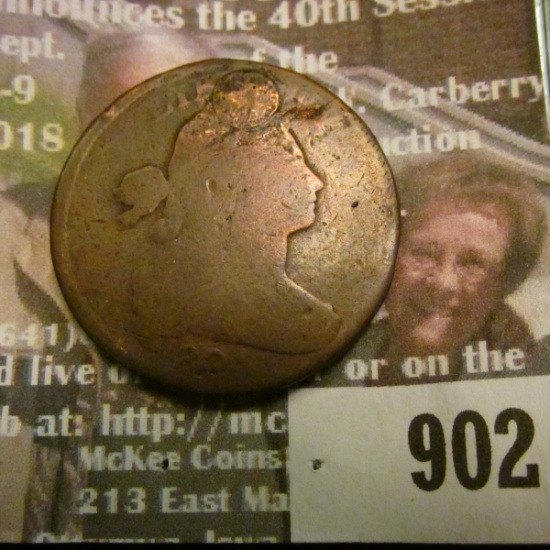 902 _ 1804 U.S. Large Cent, holed, and plugged.