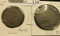 1844 Province of Canada Bank of Montreal Half Penny, VF; & 1852 Quebec One Penny Token, Good but hol
