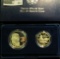 1993 S Bill of Rights Two-Coin Proof Set in original case of issue. Contains the Silver Dollar & Hal