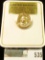 1984 24 Kt Pope John Paul Medallion.style Pin-back