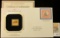 U.S.A. First day cover with gold replica 1925 Norse-American Issue stamp