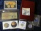 HODGEPODGE LOT INCLUDES WOODEN COIN SLAB HOLDER, REMEMBER PEARL HARBOR ELONGATED PENNY, SCHOOL CHECK