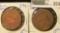 1874 & 1881 RUSSIAN 5 KOPEKS BRONZE COINS