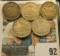 1899, 1906, 1907, 1917, & 1919 Canada Five Cent Silvers.