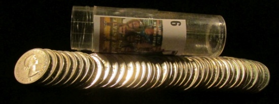 1963 Gem BU Roll of Canada "Beaver" Nickels in a plastic tube.