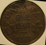 1924 Canada Cent, VF.