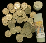 1939 S Solid date average circulated Jefferson Nickels in a plastic tube.