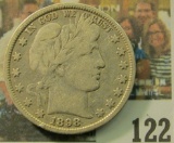 1898 P Barber Half dollar, F-VF.