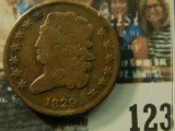 1829 Classic Head U.S. Half Cent, VG.