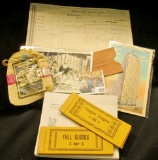 Large group of Memorabilia dating back to 1871 & including  a Muscatine, Iowa Tax Receipt; a couple