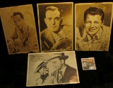 (4) different autographed B & W still Photos of famous Movie Stars including Pat O'Brien, Casa Blanc