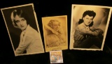 (3) different autographed B & W still Photos of famous Movie Stars including Jessika Koettrik, Elean