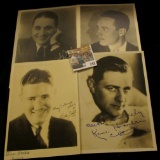 (4) different autographed B & W still Photos of famous Movie Stars including William Haines. Ken Har