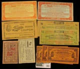 Group of very early 1900 era Scrip including Franklin Mills, Rexall, Duke's Mixture, & more.