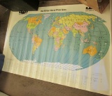 Pair of Large Western Union World Maps. These are both identical & Wall Size.