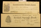 1916 Check depicting Chief Keokuk 