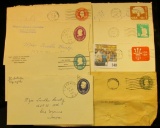 (8) Different Embosed Used Envelopes.